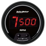 AutoMeter Gauge Tach 3-3/8in. 10K RPM In-Dash Digital Black Dial W/ Red Led thumbnail 3