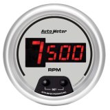 AutoMeter Gauge Tach 3-3/8in. 10K RPM In-Dash Digital Silver Dial W/ Red Led thumbnail 4