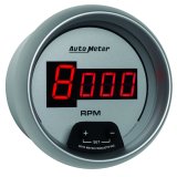 AutoMeter Gauge Tach 3-3/8in. 10K RPM In-Dash Digital Silver Dial W/ Red Led thumbnail 8