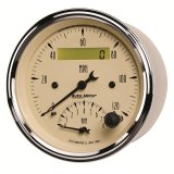 AutoMeter Gauge Tach/Speedo 3-3/8in. 120MPH & 8K RPM Elec. Program. Antique Beige thumbnail 2