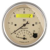 AutoMeter Gauge Tach/Speedo 3-3/8in. 120MPH & 8K RPM Elec. Program. Antique Beige thumbnail 3