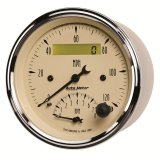 AutoMeter Gauge Tach/Speedo 3-3/8in. 120MPH & 8K RPM Elec. Program. Antique Beige thumbnail 7