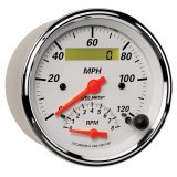 AutoMeter Gauge Tach/Speedo 3-3/8in. 120MPH & 8K RPM Elec. Program. Arctic White thumbnail 8