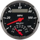 AutoMeter Gauge Tach/Speedo 3-3/8in. 120MPH & 8K RPM Elec. Program. Designer Blk thumbnail 8