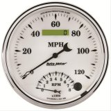 AutoMeter Gauge Tach/Speedo 5in. 120MPH & 8K RPM Elec. Program Old Tyme White II thumbnail 2