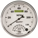 AutoMeter Gauge Tach/Speedo 5in. 120MPH & 8K RPM Elec. Program Old Tyme White II thumbnail 8