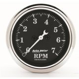 AutoMeter Gauge Tachometer 2-1/16in. 7K RPM In-Dash Old Tyme Black thumbnail 4
