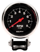 AutoMeter Gauge Tachometer 2-5/8in. 8K RPM Pedestal Traditional Chrome thumbnail 8