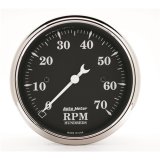 AutoMeter Gauge Tachometer 3-1/8in. 7K RPM In-Dash Old Tyme Black thumbnail 3