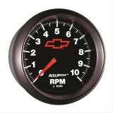 AutoMeter Gauge Tachometer 3-3/8in. 10K RPM In-Dash Chevy Red Bowtie Black thumbnail 3