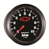 AutoMeter Gauge Tachometer 3-3/8in. 10K RPM In-Dash Chevy Red Bowtie Black thumbnail 9