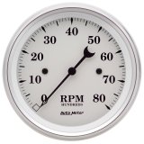 AutoMeter Gauge Tachometer 3-3/8in. 8K RPM In-Dash Old Tyme White thumbnail 2