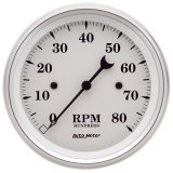 AutoMeter Gauge Tachometer 3-3/8in. 8K RPM In-Dash Old Tyme White thumbnail 3