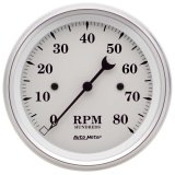 AutoMeter Gauge Tachometer 3-3/8in. 8K RPM In-Dash Old Tyme White thumbnail 8