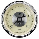 AutoMeter Gauge Tachometer 3-3/8in. 8K RPM In-Dash Prestige Antique. Ivory thumbnail 1