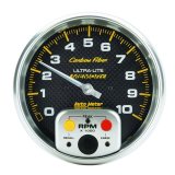 AutoMeter Gauge Tachometer 5in. 10K RPM In-Dash W/ Peak Memory Carbon Fiber thumbnail 2