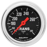 AutoMeter Gauge Trans Temp 2-1/16in. 140-280 Deg. F Mechanical 8ft. Traditional Chrome thumbnail 1
