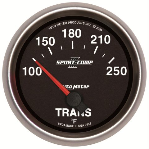 AutoMeter Gauge Transmission Temp 2-5/8in. 100-250 Deg. F Electric Ultra-Lite II thumbnail 1