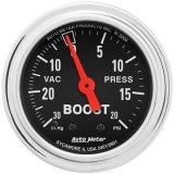 AutoMeter Gauge Vac/Boost 2-1/16in. 30Inhg-20PSI Mechanical Traditional Chrome thumbnail 1