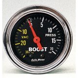 AutoMeter Gauge Vac/Boost 2-1/16in. 30Inhg-20PSI Mechanical Traditional Chrome thumbnail 2