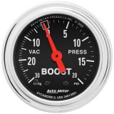 AutoMeter Gauge Vac/Boost 2-1/16in. 30Inhg-20PSI Mechanical Traditional Chrome thumbnail 8