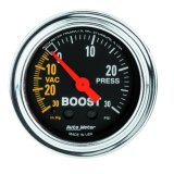 AutoMeter Gauge Vac/Boost 2-1/16in. 30Inhg-30PSI Mechanical Traditional Chrome thumbnail 2