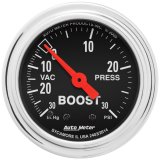 AutoMeter Gauge Vac/Boost 2-1/16in. 30Inhg-30PSI Mechanical Traditional Chrome thumbnail 4