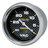 AutoMeter Gauge Vacuum 2-5/8in. 30Inhg Mechanical Carbon Fiber thumbnail 3