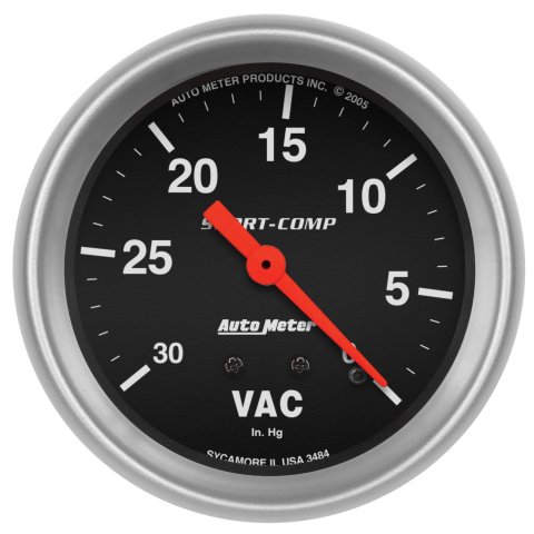 AutoMeter Gauge Vacuum 2-5/8in. 30Inhg Mechanical Sport-Comp thumbnail 1