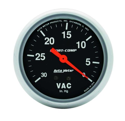 AutoMeter Gauge Vacuum 2-5/8in. 30Inhg Mechanical Sport-Comp thumbnail 8