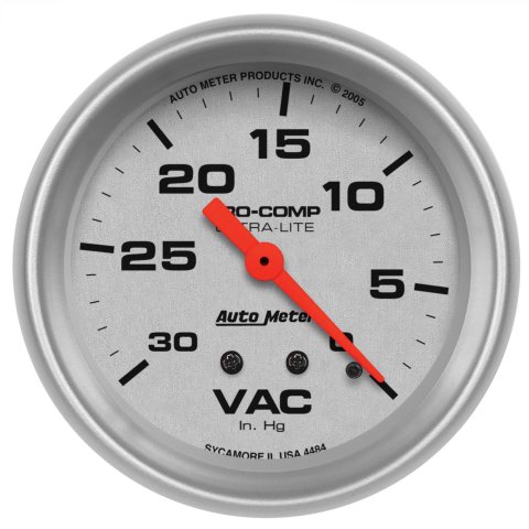 AutoMeter Gauge Vacuum 2-5/8in. 30Inhg Mechanical Ultra-Lite thumbnail 1