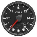 AutoMeter Gauge Voltmeter 2-1/16in. 16V Stepper Motor W/Peak & Warn Blk/Blk Spek-Pro thumbnail 4