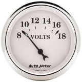 AutoMeter Gauge Voltmeter 2-1/16in. 18V Elec Old Tyme White thumbnail 2