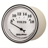 AutoMeter Gauge Voltmeter 2-1/16in. 18V Elec Old Tyme White II thumbnail 3