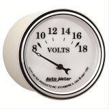 AutoMeter Gauge Voltmeter 2-1/16in. 18V Elec Old Tyme White II thumbnail 4