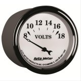 AutoMeter Gauge Voltmeter 2-1/16in. 18V Elec Old Tyme White II thumbnail 5