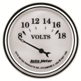 AutoMeter Gauge Voltmeter 2-1/16in. 18V Elec Old Tyme White II thumbnail 7