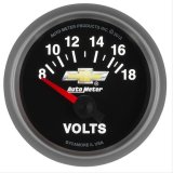AutoMeter Gauge Voltmeter 2-1/16in. 18V Electric Chevy Gold Bowtie thumbnail 2