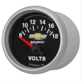 AutoMeter Gauge Voltmeter 2-1/16in. 18V Electric Chevy Gold Bowtie thumbnail 4