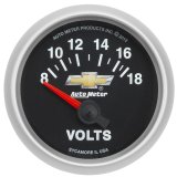 AutoMeter Gauge Voltmeter 2-1/16in. 18V Electric Chevy Gold Bowtie thumbnail 8