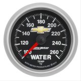 AutoMeter Gauge Water Temp 2-1/16in. 100-260 Deg. F Digital Stepper Motor Chevy Gold Bowtie thumbnail 2