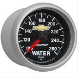 AutoMeter Gauge Water Temp 2-1/16in. 100-260 Deg. F Digital Stepper Motor Chevy Gold Bowtie thumbnail 3