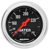 AutoMeter Gauge Water Temp 2-1/16in. 120-240 Deg. F Mechanical 12ft. Traditional Chrome thumbnail 1
