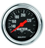AutoMeter Gauge Water Temp 2-1/16in. 120-240 Deg. F Mechanical 12ft. Traditional Chrome thumbnail 2