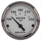 AutoMeter Gauge Water Temp 2-1/16in. 250 Deg. F Elec American Platinum thumbnail 1