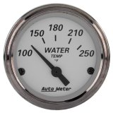 AutoMeter Gauge Water Temp 2-1/16in. 250 Deg. F Elec American Platinum thumbnail 3