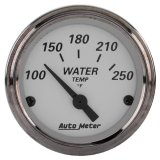 AutoMeter Gauge Water Temp 2-1/16in. 250 Deg. F Elec American Platinum thumbnail 4