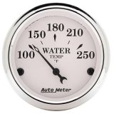 AutoMeter Gauge Water Temp 2-1/16in. 250 Deg. F Elec Old Tyme White thumbnail 1