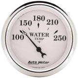 AutoMeter Gauge Water Temp 2-1/16in. 250 Deg. F Elec Old Tyme White thumbnail 2