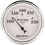 AutoMeter Gauge Water Temp 2-1/16in. 250 Deg. F Elec Old Tyme White thumbnail 3